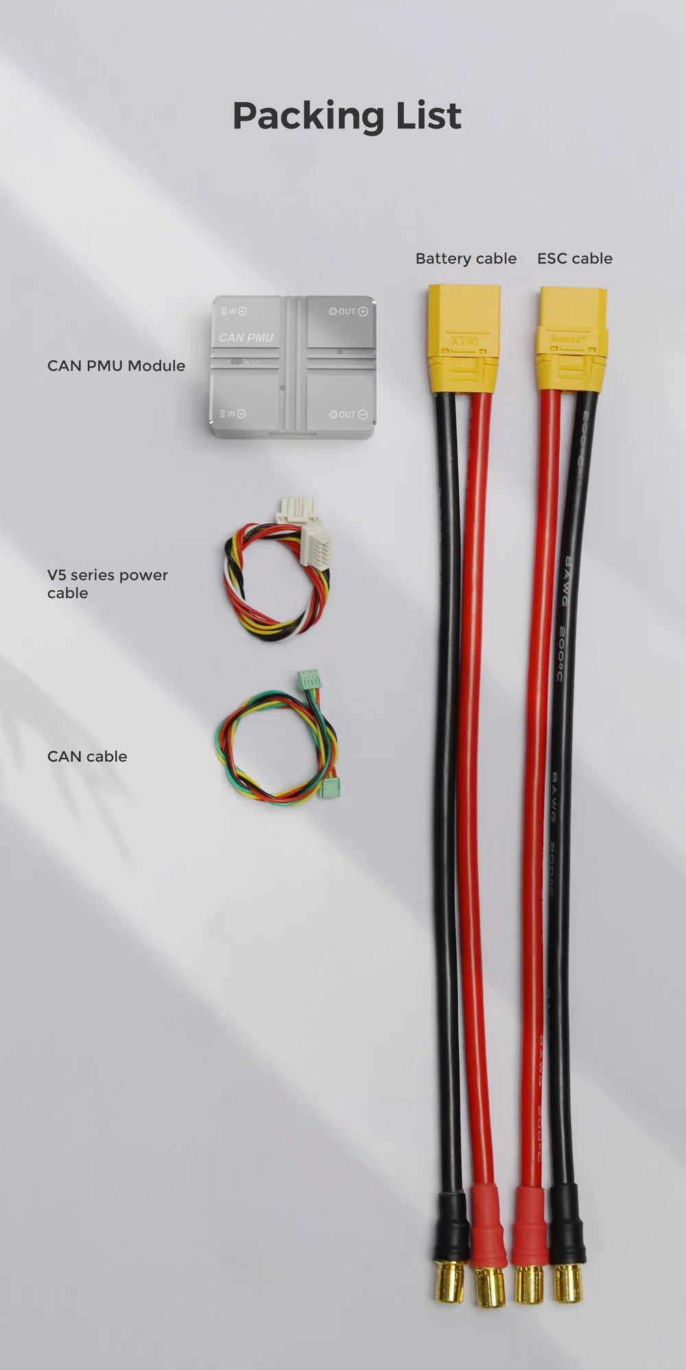Cuav Can Pmu - Digital high-precision power detection module UAV power management module RC drone accessories 14 Cuav Can Pmu, each PMU unit is factory calibrated to ensure good consistency and high accuracy Notes -