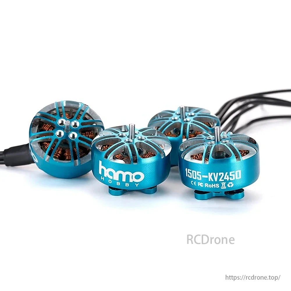 Hamo HOBBY 1505 2450KV / 3750KV Brushless Motor, Motor available in 2450KV and 3750KV, suitable for FPV racing and freestyle drones.
