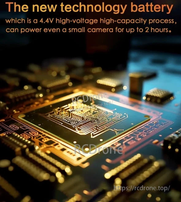 HawKeye Firefly Q6 V3.0 FPV Action Camera, High-voltage 4.4V battery powers small camera up to two hours.