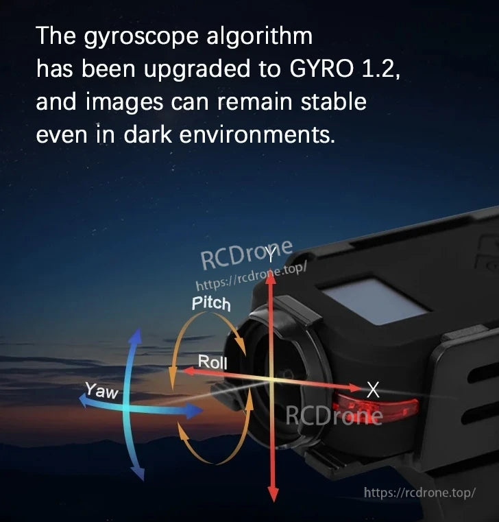 HawKeye Firefly Q6 V3.0 FPV Action Camera, Upgraded to GYRO 1.2 for stable dark images.