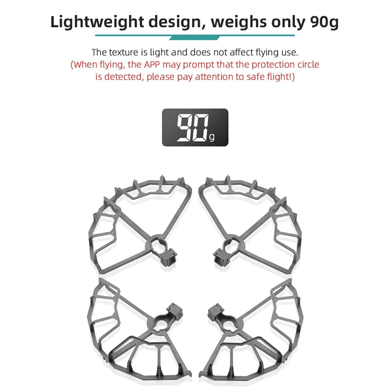 Propeller Guard, lightweight design, weighs only 90g The texture is light and does not affect flying use