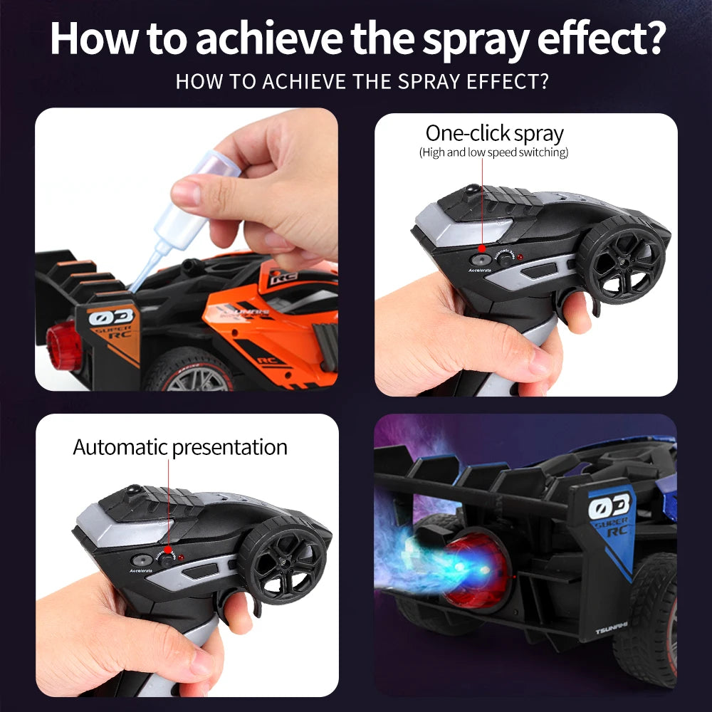 RC Car, one-click spray (High and low speed switching) Automatic presentation RC 03 .