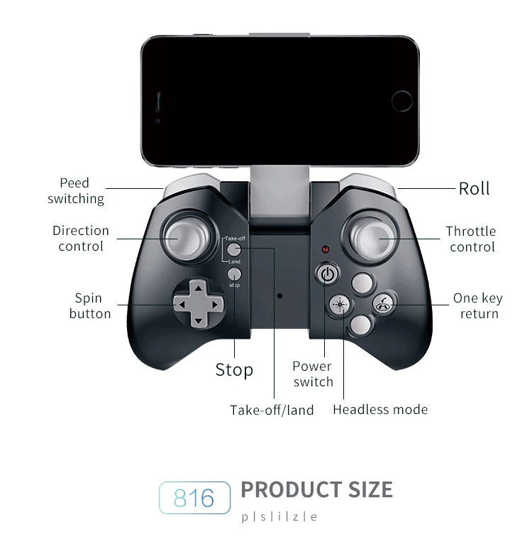 Visuo XS816 Drone - with 50 Times Zoom WiFi FPV 4K Dual Camera Optical Flow Quadcopter Foldable Selfie Drone 34 Visuo XS816 Drone, peed roll switching direction throttle control control control spin one button return