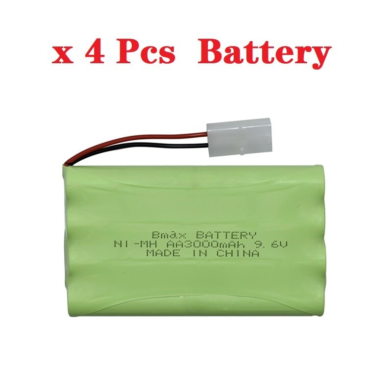 Teranty 9.6v 3000mah Rechargeable Battery - For Rc toys Cars Tanks Robots Gun NiMH Battery AA 9.6v 2400mah Batteries Pack For Rc Boat 5PCS