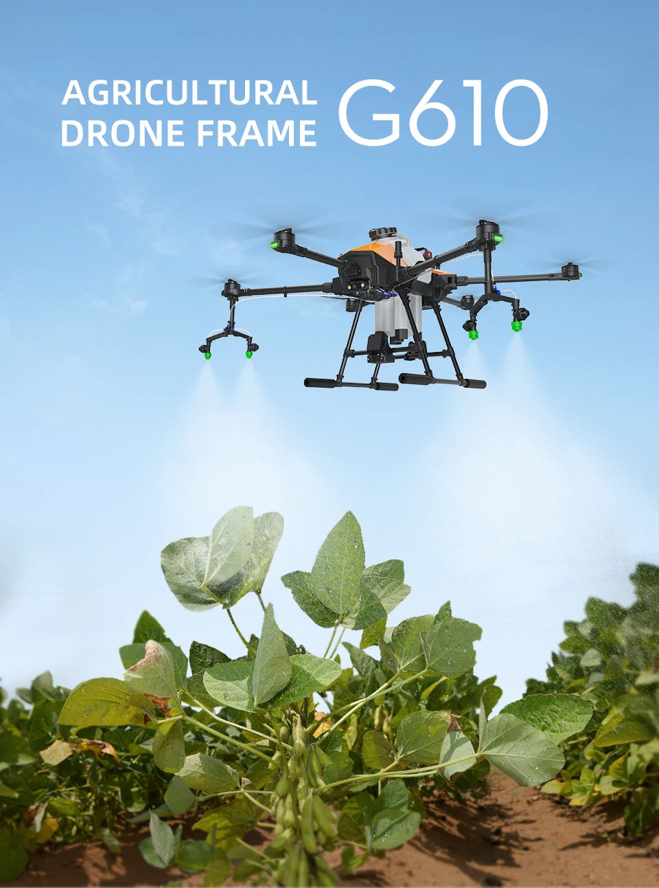 EFT G610 10L Agriculture Drone, G610 GREEN DRONE FRAME G