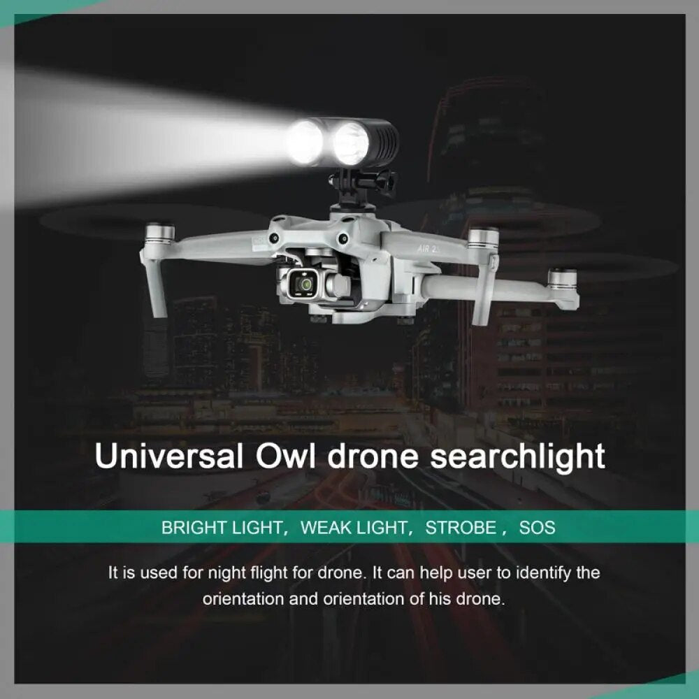 Universal Owl drone searchlight is used for night flight for drone . it can help user to