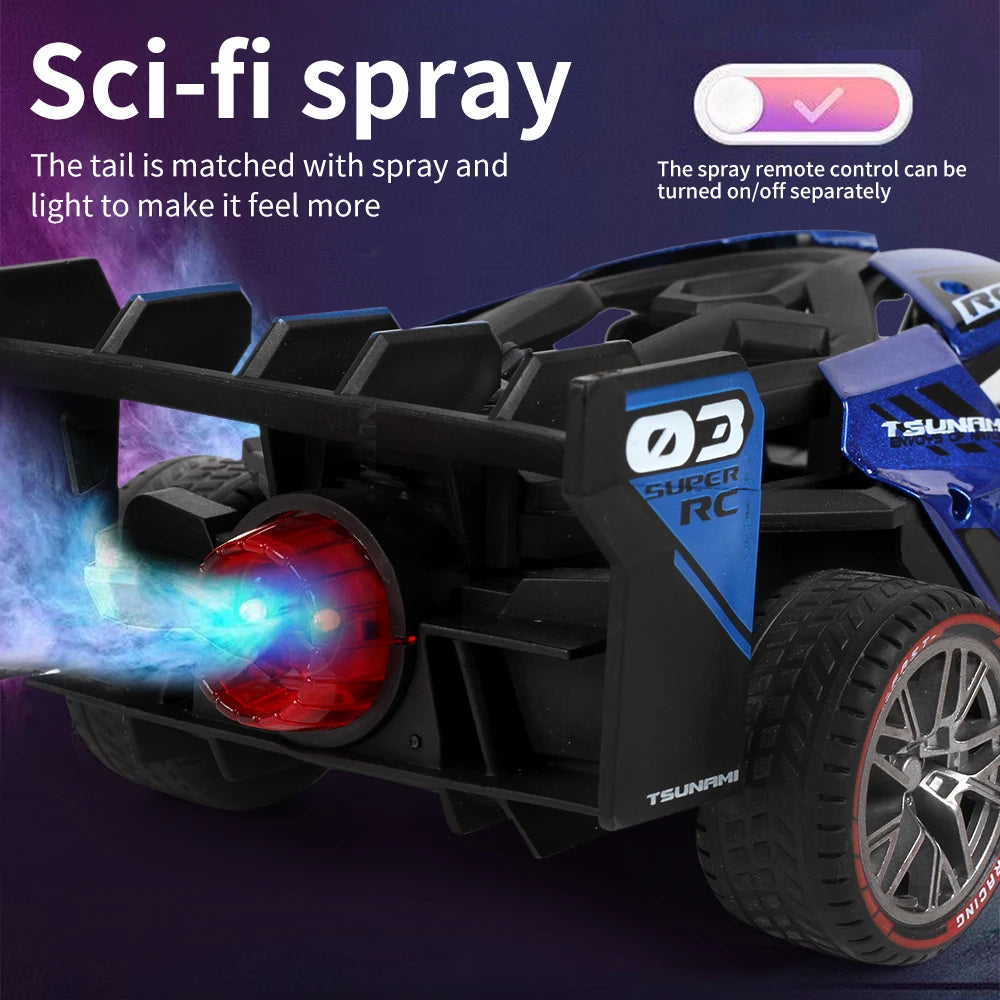 RC Car, Sci-fi spray The tail is matched with spray and The spray remote control can be