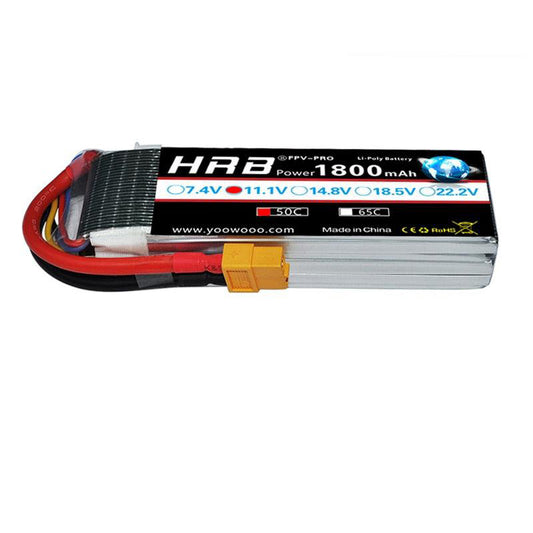 HRB 11.1V 1800mah 3S XT60 EC5 लाइपो बैटरी XT90 EC2 T डीन EC3 RC पार्ट्स 50C FT012 रेसिंग बोट कार एयरप्लेन कॉप्टर FPV ड्रोन के लिए