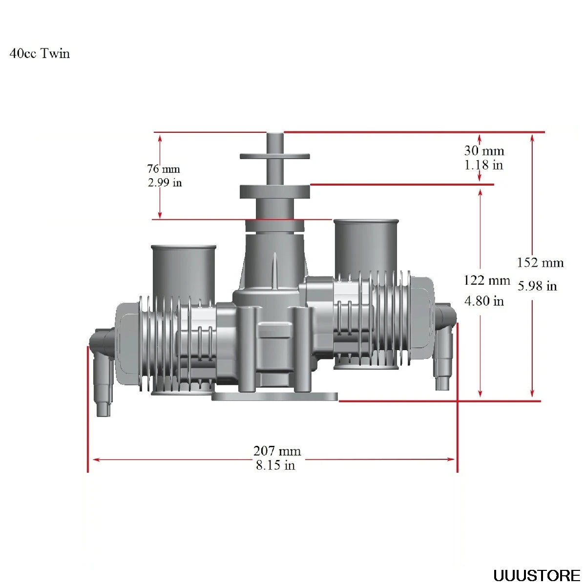 break in Propeller : 19X8 (Standard Two leafs prop)