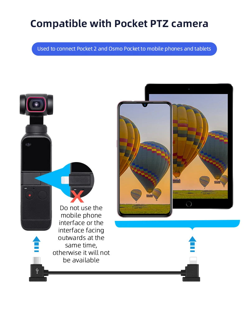 t0 connect Pocket 2 and Osmo Pocket to mobile phones and tablets .