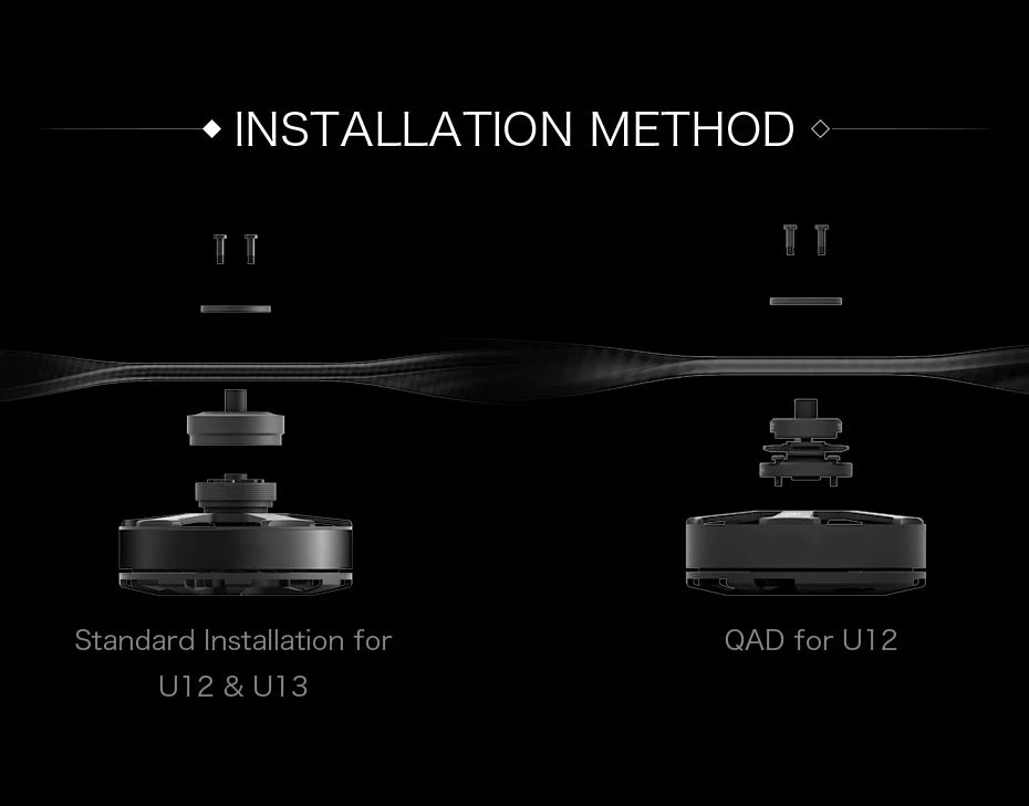 T-Motor G34*11.5" oem heavy lift drone propeller, INSTALLATION METHOD T [ [ Standard Installation for QAD for U12 U