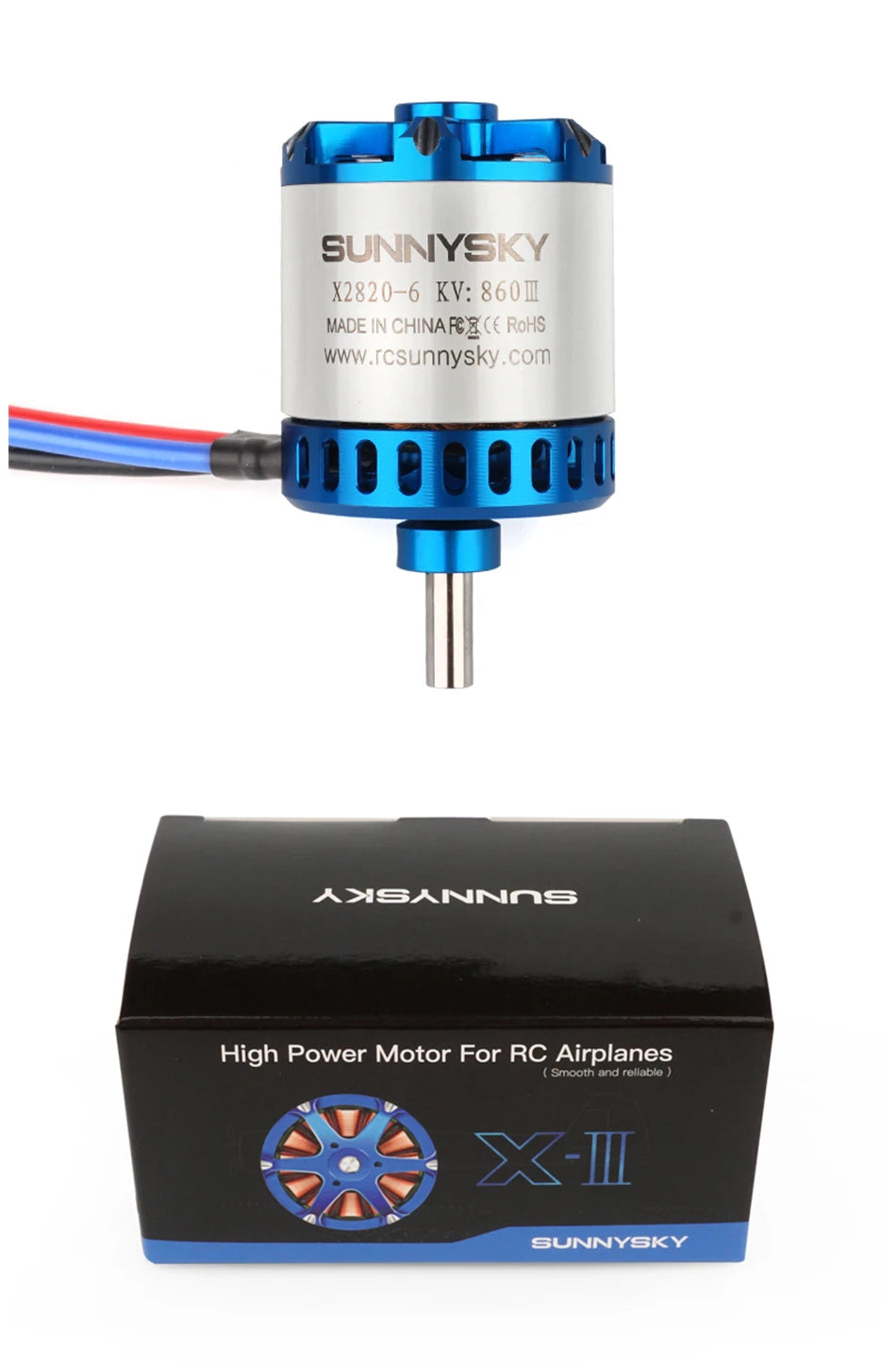 SUNNYSKY X2814-III X2820-III, SUNNYSKY X2820-6 KV: 8601 MADE IN