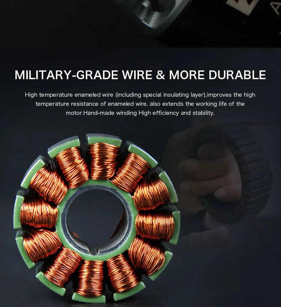 T-MOTOR, MILITARY-GRADE WIRE & MORE DURABLE High temperature enamele