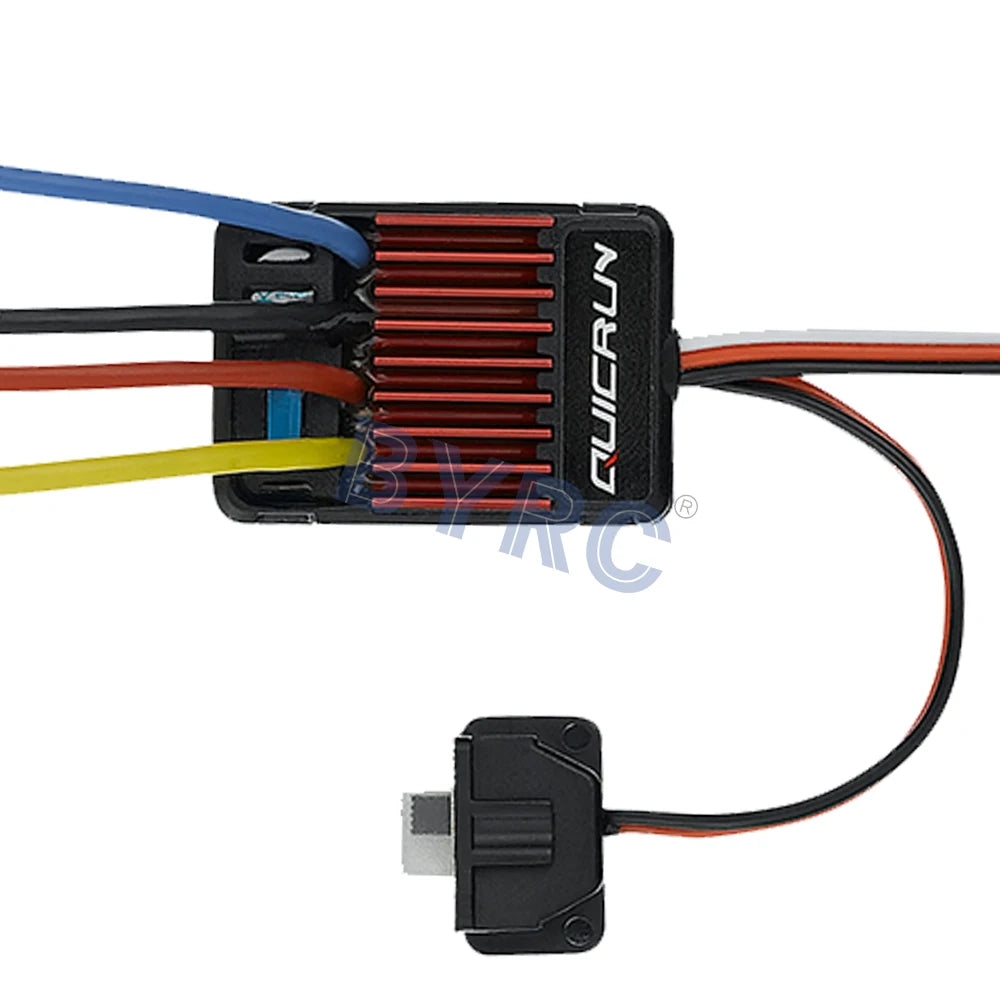 Hobbywing QuicRun 1625 25A Brushed ESC, • Small size with built-in capacitor module
