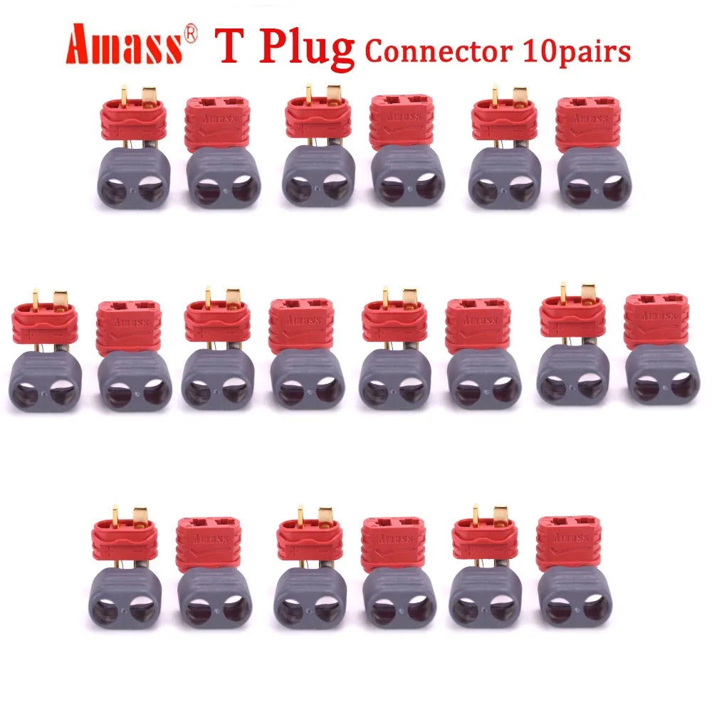FPV Drone Connector Plug - 5 / 10 Pairs High Quality XT30 XT30U MR30 XT60 XT60H MR60 XT60PW XT90 XT90S Connector Plug for Battery Quadcopter Multicopter 36 FPV Drone Connector, Auhnn T Connector 1Opairs 4"123.'"13