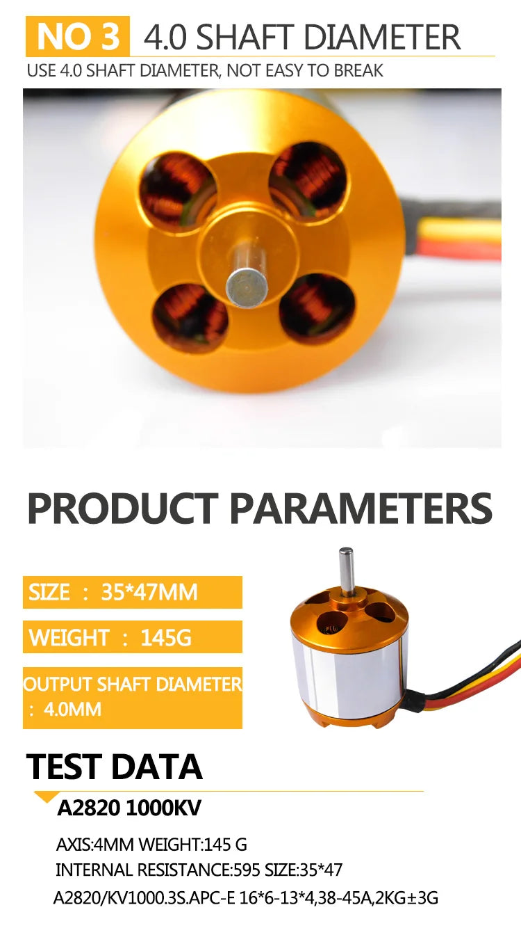 New XXD A2820 1000KV 1400KV Outrunner Brushless Motor For RC Airplane Aircraft Plane Quadrocopter Multi-copter 9 XXD A2820 1000K