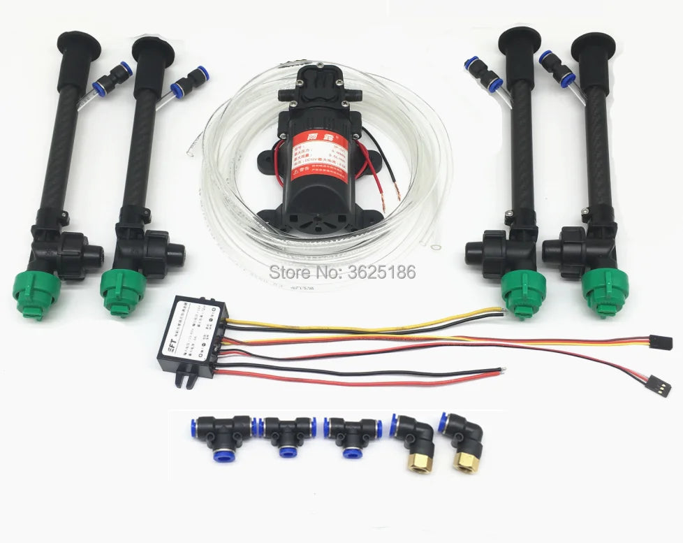 Spray system - Pressure nozzles , water pump, governor, step-down module, water pipe for Plant protection machine Agriculture Drone Accessories 7 Spray system - Pressure nozzle, spray system pressure nozzles, water pump, governor, step-down module, water pipe