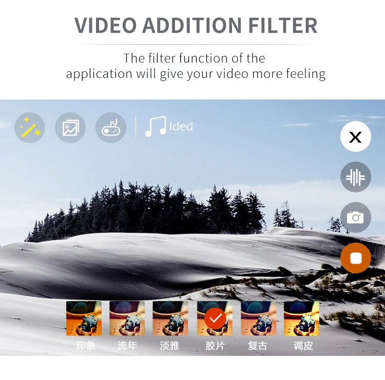 Visuo XS816 Drone - with 50 Times Zoom WiFi FPV 4K Dual Camera Optical Flow Quadcopter Foldable Selfie Drone 21 Visuo XS816 Drone, video addition filter the filter function of the application will give your video more
