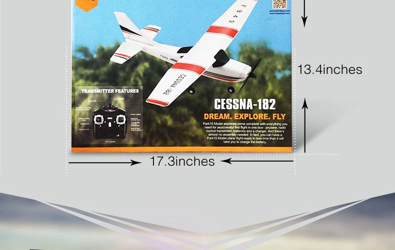 WLtoys F949 Airplane, 13.4inches Uchiter teaturES CESSNA-182 DREAM: