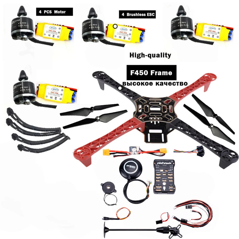Frame F450 Qav250 Quadcopter Frame Kit - APM2.6 F4 and GPS 2212 2208 HP 30A 1045 prop ~ fpv drone kit F4P01 drone quadrocopter 24 Frame F450 Qav250 Quadcopter Frame Kit, PCS Motor Brushless ESC High-quality F450 Frame Bblcokoe