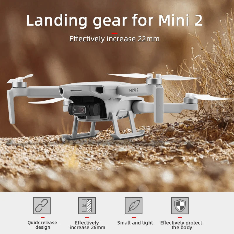 Landing Gear, Landing gear for Mini 2 Effectively increase 22mm MINI 2 Quick release Effectively Small and