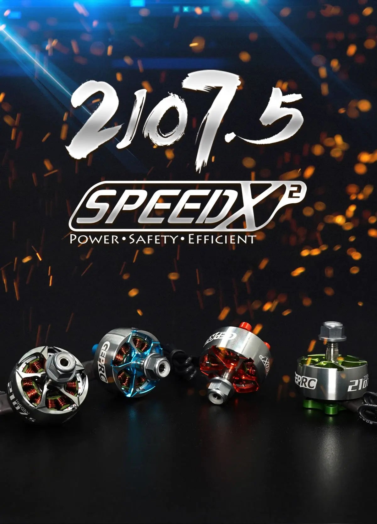 GEPRC SPEEDX2 Motor, 2107 5 FSPEEDX POWER. SAFETY' EFFICIENT