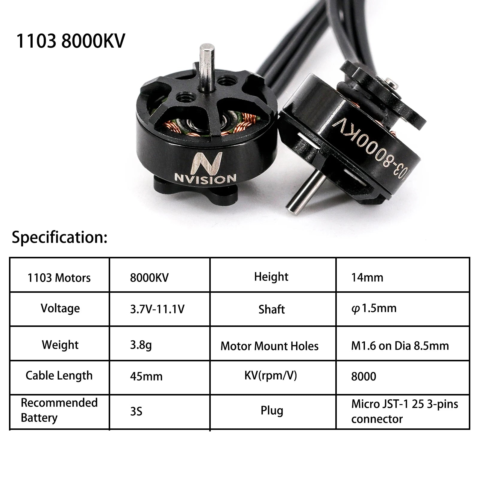 Tcmmrc Junior Racer 75 Purple Fpv Drone Kit, 1103 &OO0KV N NVISTON Specification: 1103 Motors