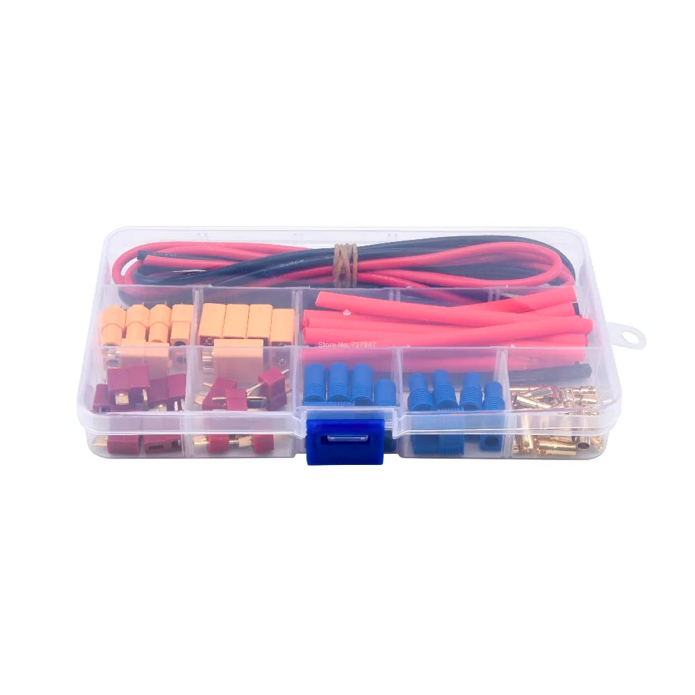 Drone Battery Connector, High Quality Heat shrink tube Black / Red