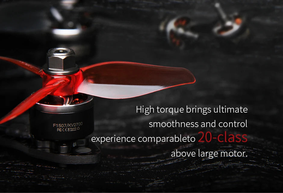 T-MOTOR F1507 KV2700 / KV3800 Brushless Motor - Max Thrust 838g High Torque Brushless FPV Motor For Cinewhoop 8 T-MOTOR, High torque brings ultimate F1507/KV2700 smoothness and control Fecez