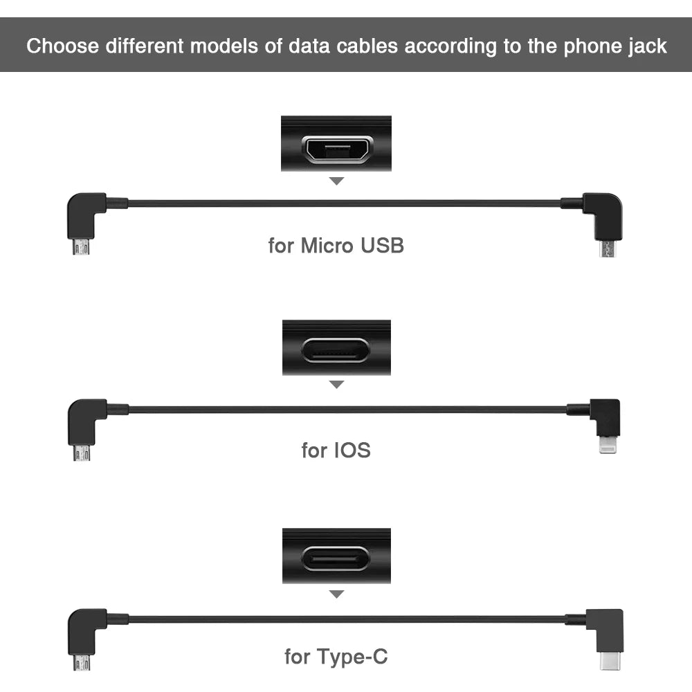 Choose different models of data cables according to the phone jack for Micro USB for IOS for