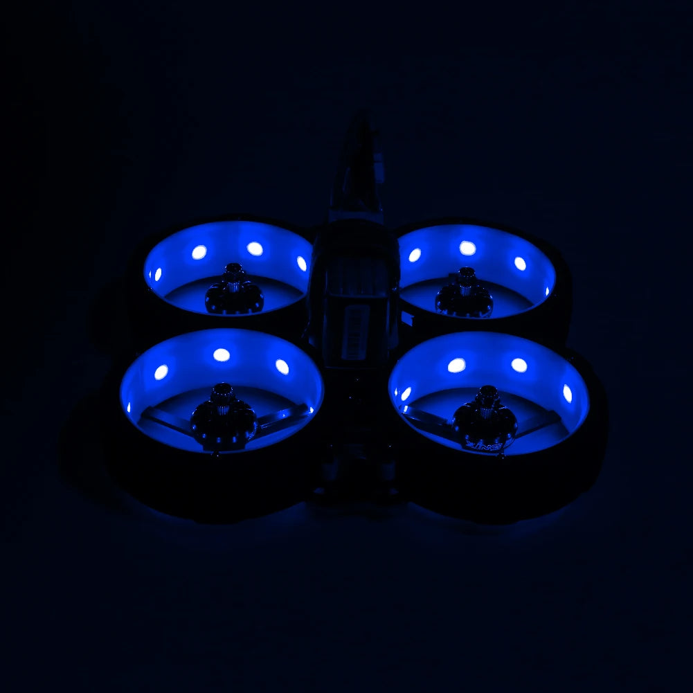 4pcs iFlight Programmable RGB 9 LED lights, Specs: Weight: 0.95g/pc Size: 265*6.4mm