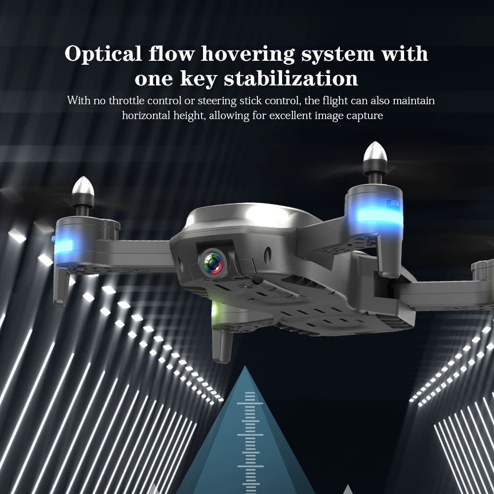 F183 Drone, optical flow hovering system with one key stabilization with no throttle control