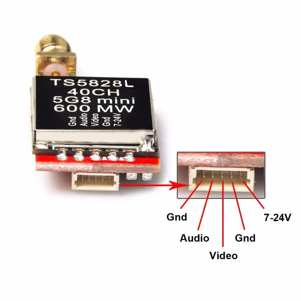 AKK TS5823L/TS5828L VTX - 5.8G FPV Audio Video Transmitter RP-SMA Female for Mini FPV Quadcopter 32 AKK TS5823L/TS5828L VTX SPECIFIC