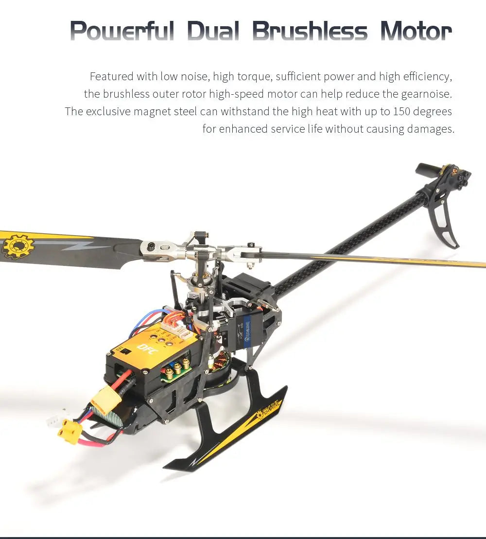 Eachine E150 RC Helicopter, the exclusive magnet steel can withstand the high heat with up to 150 degrees for enhanced service life