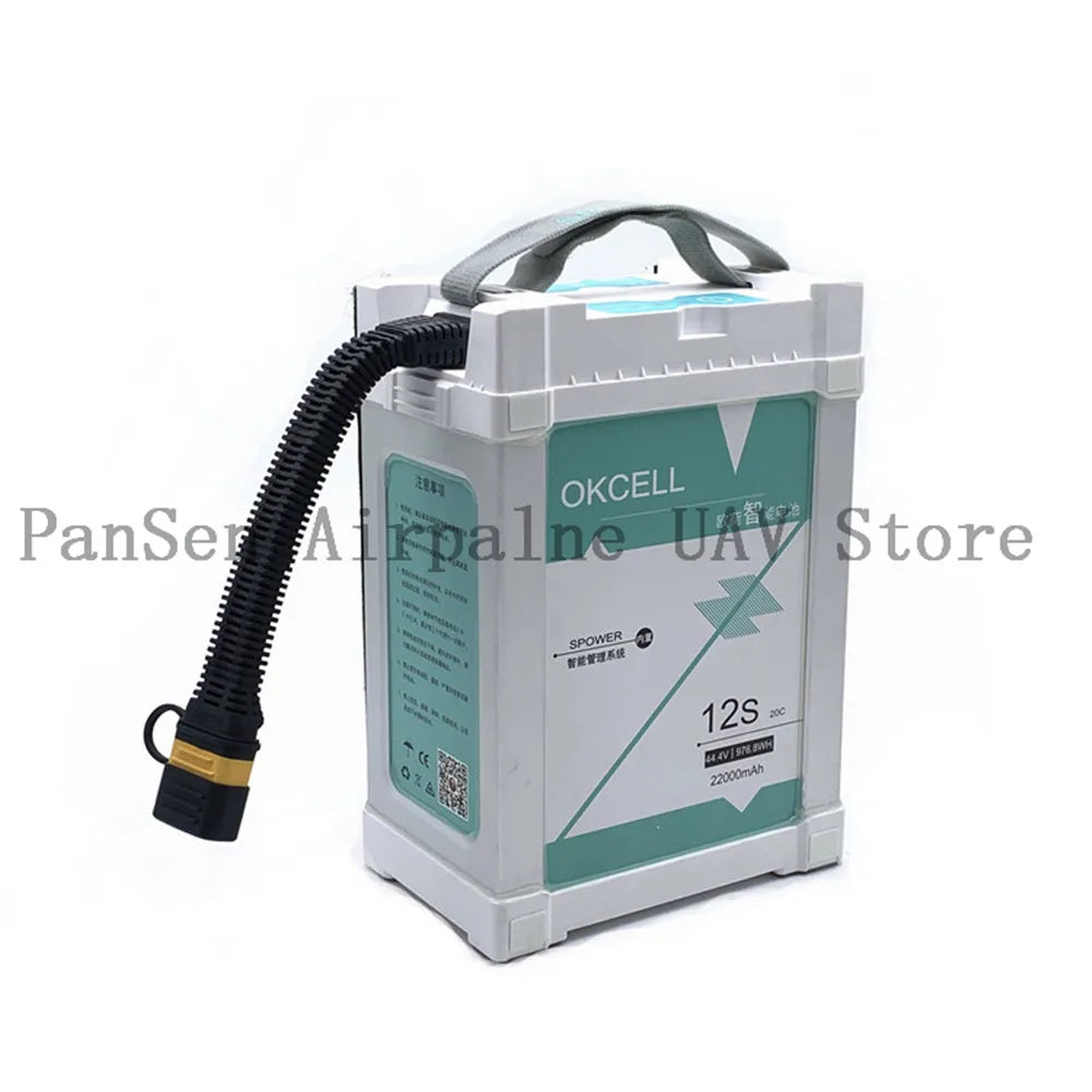 Original OKCELL 12000mAh/16000 /2200044.4V 12S LiPO Battery Agriculture Drone Battery Burst 20C for agricultural spray drone frame 12 aerops okcell 16000mah 12S 44.8V With AS150