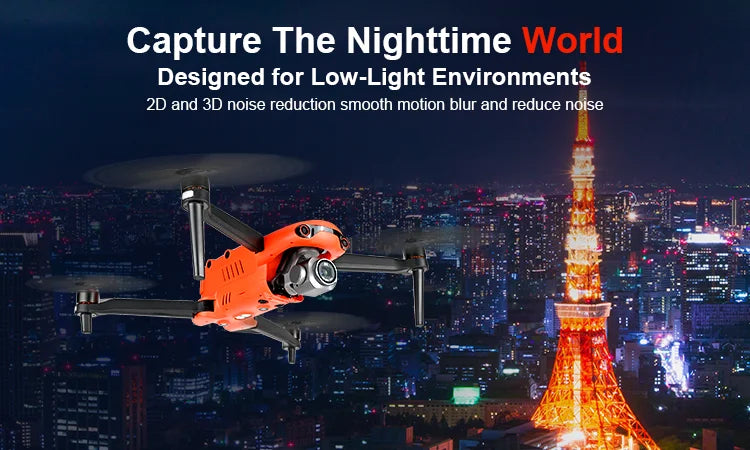 Autel evo II pro, Capture The Nighttime World Designed for Low-Light Environments 2D and 3