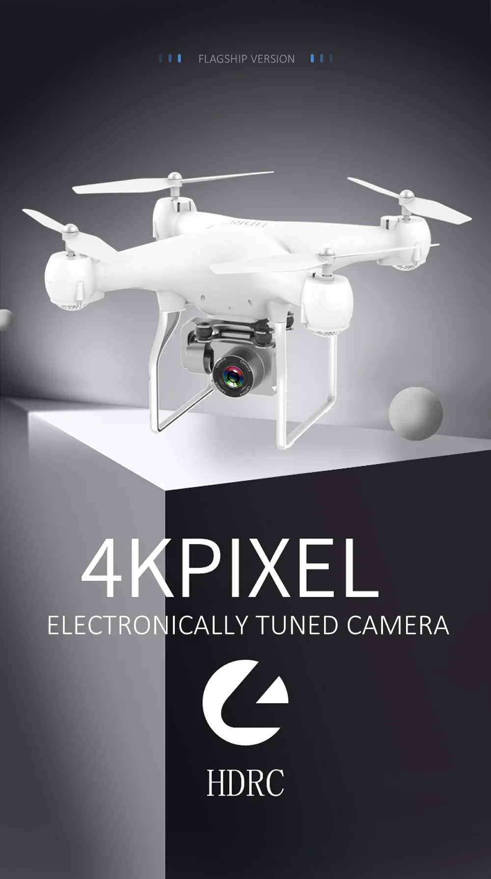 RC Drone FPV Quadcopter UAV with ESC Camera 4K HD Profesional Wide-Angle Aerial Photography Long Life Remote Control Helicopter 25 RC Drone, flagship version 4kpixel electronically tuned camera hdr