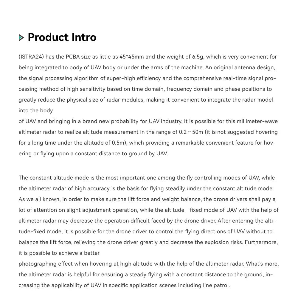 altimeter radar can measure altitude in the range of 0.2 5Om