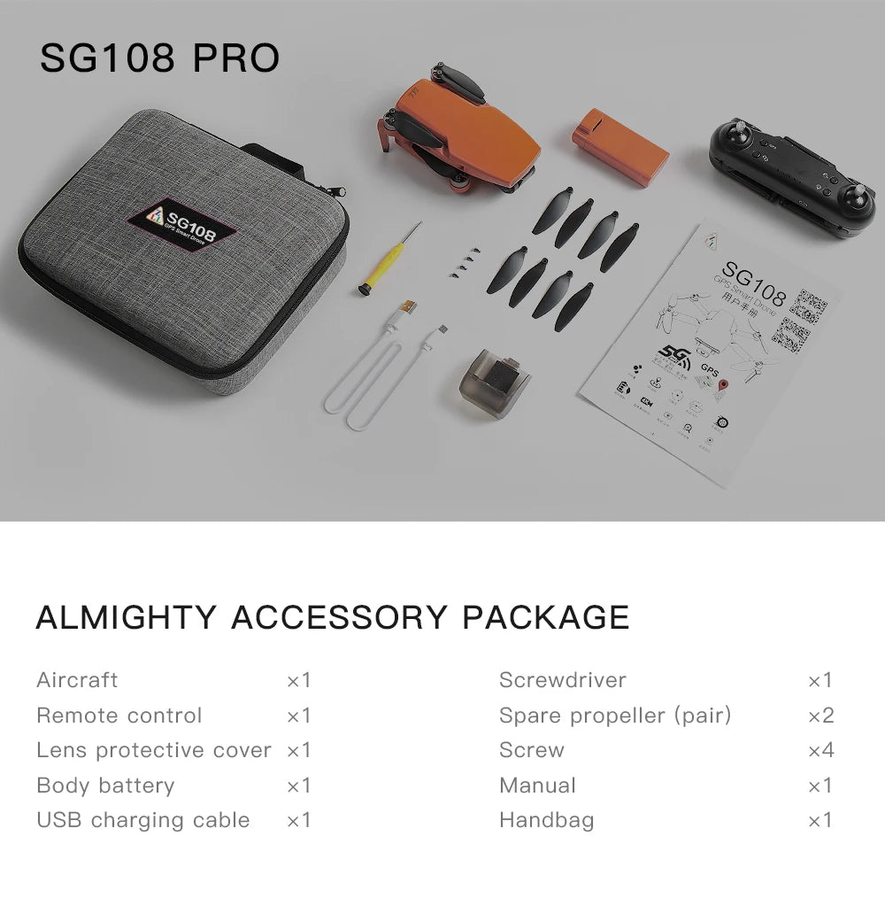 ZLL SG108 Pro Drone, SG108 PRO Ms X08 On0 ALMIGHTY ACCESSOR
