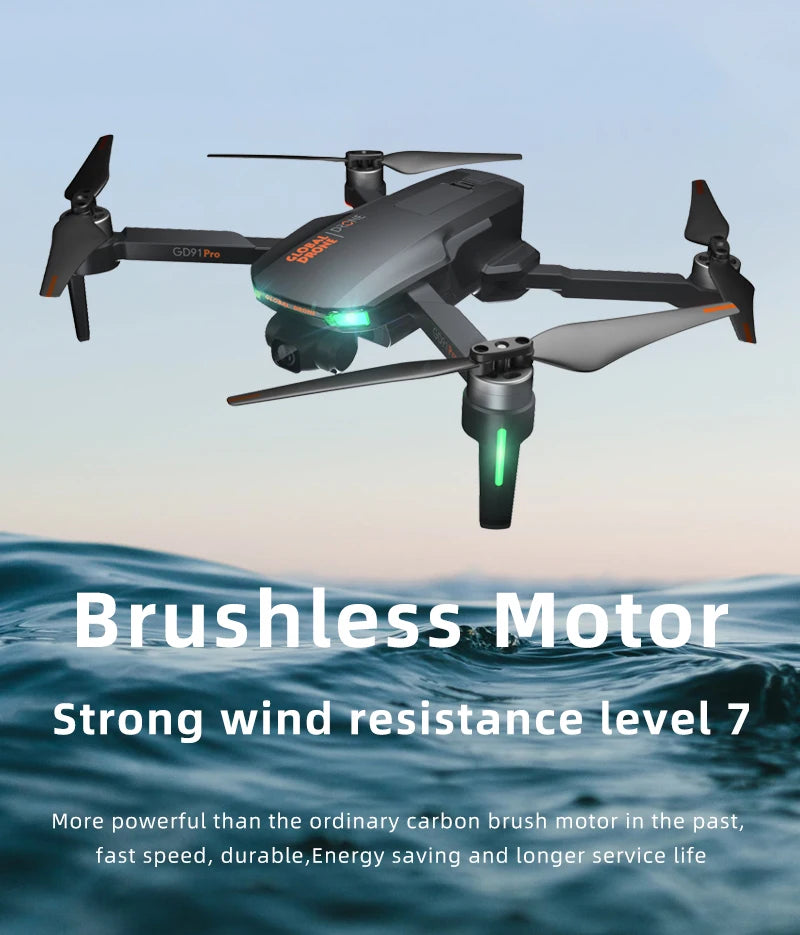 GD91 Max Drone, GD91Pro Brushless Motor Strong wind resistance level 7 More powerful than the ordinary carbon brush