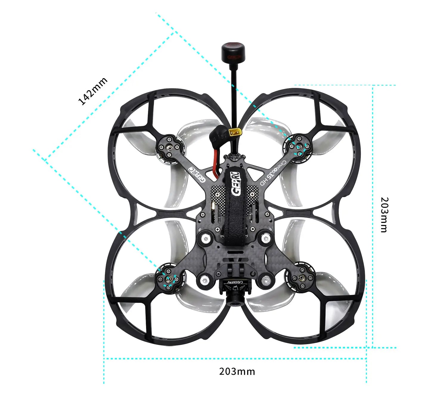GEPRC CineLog35 FPV Drone - HD WITH Vista Nebula Pro System 4S/6S Cinewhoop GR2004-1750KV / 2550KV For RC FPV Quadcopter Freestyle Drone 26 GEPRC CineLog35 FPV Drone - HD WITH Vista Nebula