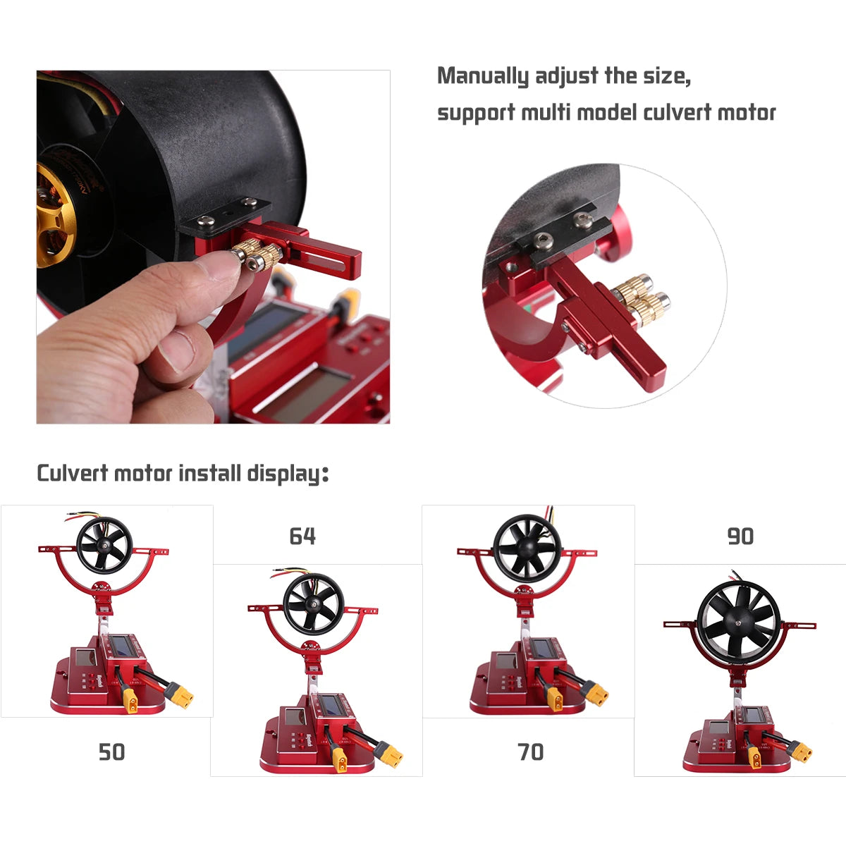 Mayatech MT10PRO 10KG Motor Thrust Tester, Adjustable propeller motor support for various models, sizes 64-90mm diameter, 50-70mm.