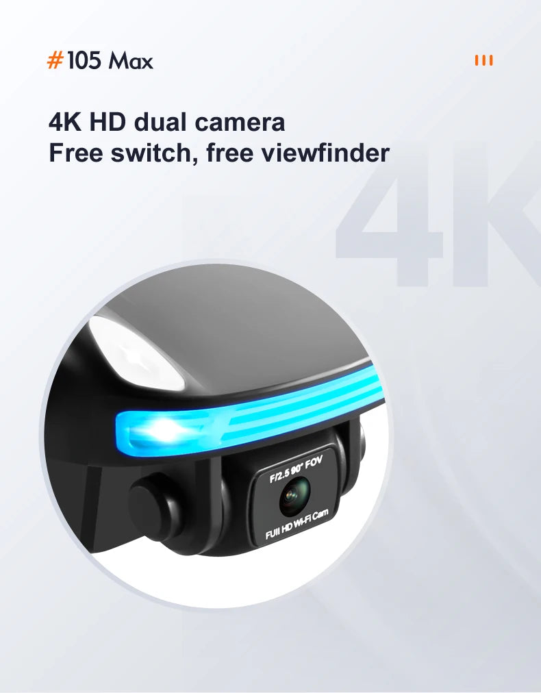 JINHENG K105 Max Drone - 4K HD Dual Camera With Obstacle Avoidance WiFi Fpv Foldable Quadcopter Toys For Children Hobbie 34 JINHENG K105 Max Drone