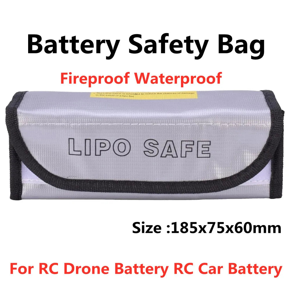 Battery Safety Bag Fireproof Waterproof LIPO SAFE Size :185x7Sx
