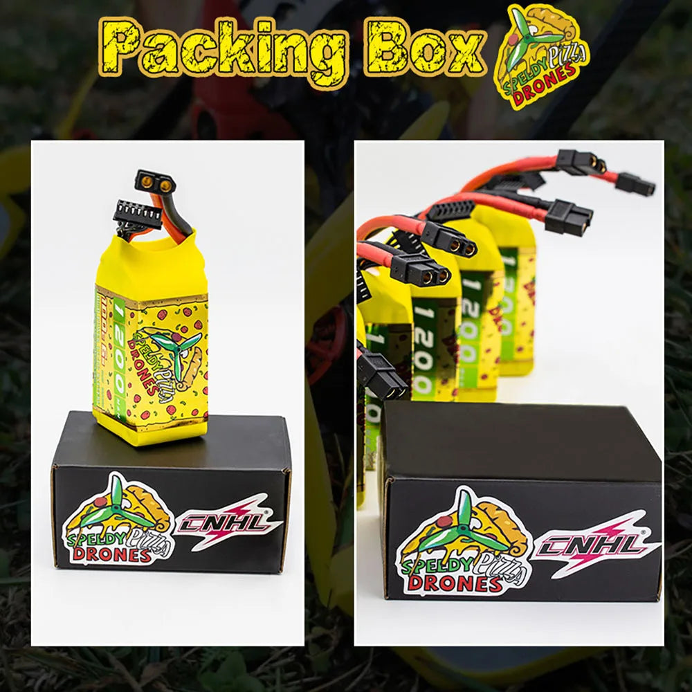 2PCS CNHL 4S 6S 14.8V 22.2V Lipo Battery for FPV Drone - 1200mAh 1550mAh 100C MiniStar With XT60 Plug For RC FPV Drone Quadcopter Airplane 16 Packing Box 1 NLHI SeeLdNDi CNIL DRONES See