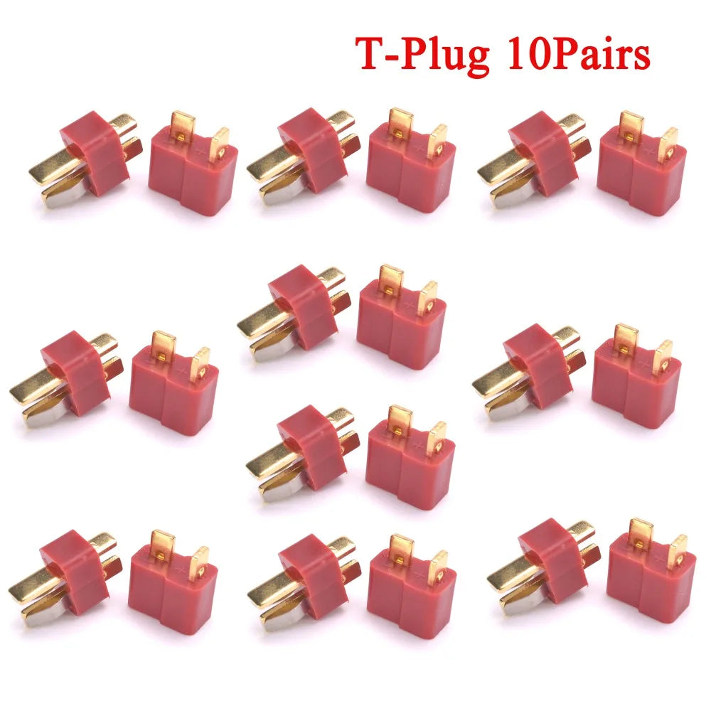 FPV Drone Connector Plug - 5 / 10 Pairs High Quality XT30 XT30U MR30 XT60 XT60H MR60 XT60PW XT90 XT90S Connector Plug for Battery Quadcopter Multicopter 37 FPV Drone Connector, Low resistance, and gives the best electric flow