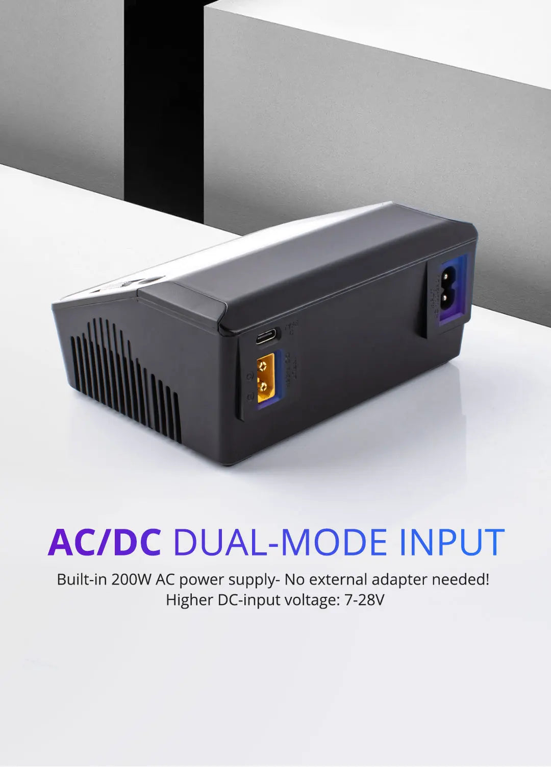 ToolkitRC M6DAC Charger, Built-in 2OOW AC power supply- No external adapter neededl Higher DC-