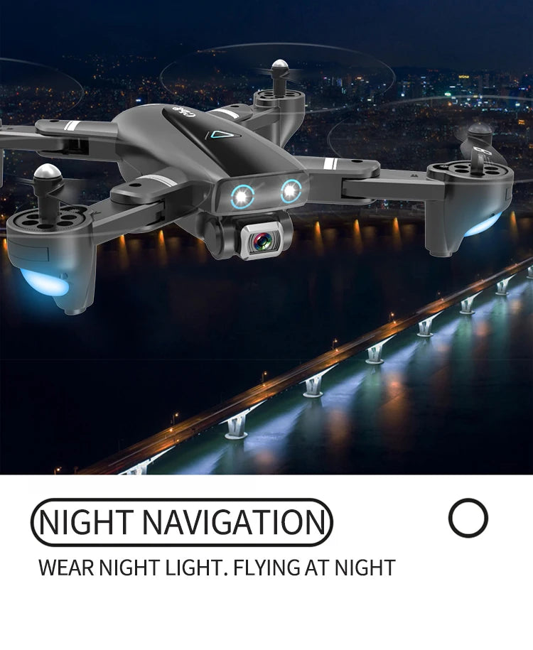 S167 Drone, FLYINGAT NIGHT NAVIGATION WEAR NIGHT LIGHT.