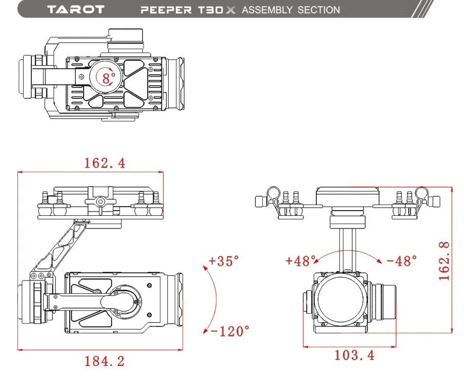 PEEPER Z30X 30x 2000Hz high-definition optical three-axis zoom gimbal/5 mp/ HDMI Z30 time output Z30A5 for industry applications 22 camera can restore more details in low-light environment . Z30A5,Starlight zoom