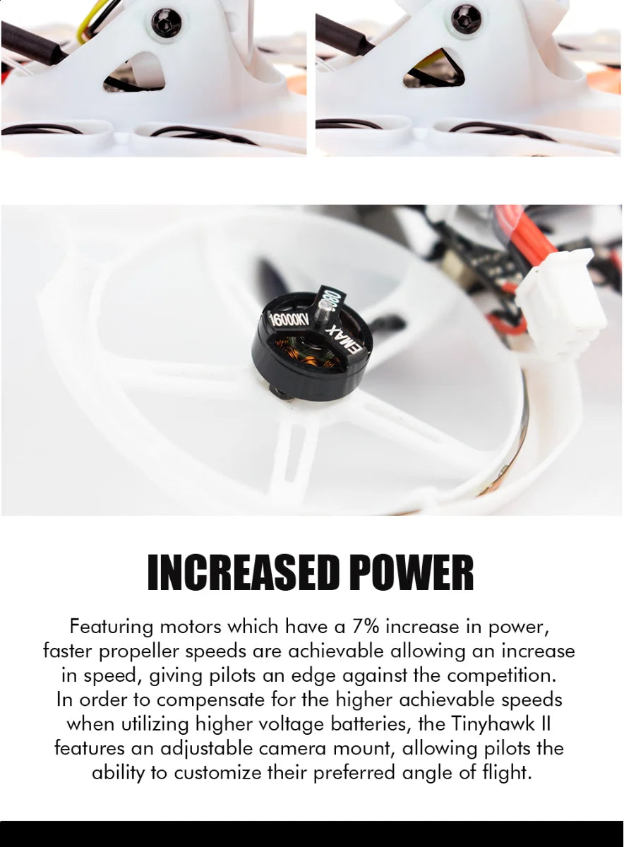 EMAX Tinyhawk II - Indoor FPV, the Tinyhawk II features motors which have a 7% increase in power .